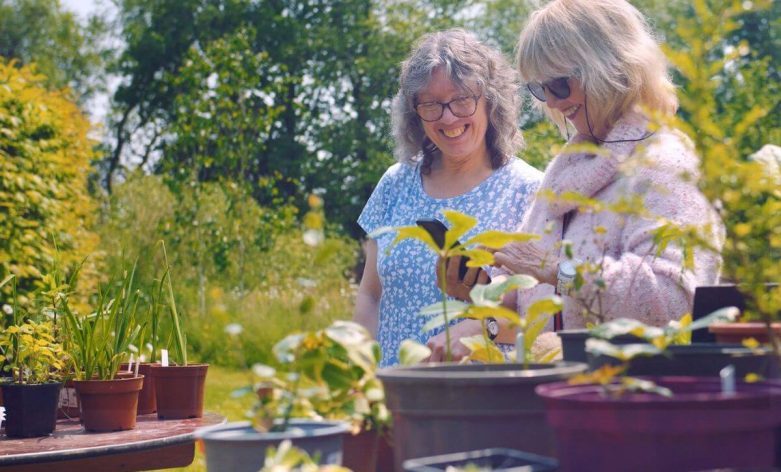 Volunteers in the gardens of Skanda Vale Hospice.